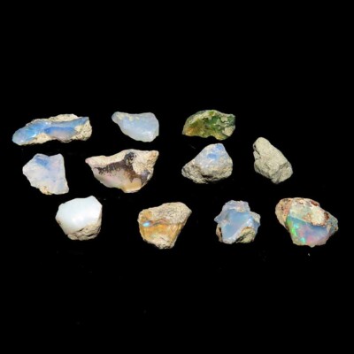 39.30Cts.100% Natural Lot Fire Ethiopian  Opal Rough Loose Gemstone KSM29-33