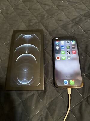 Apple iPhone 12 Pro Max - 256 GB - Blue (AT&T). With TikTok App Installed.