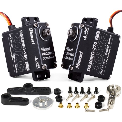 9imod DS20MG 20kg wasserdichtes Vollmetall-Servo für 1/8 1/10 1/12 RC Auto Car - Bild 7 von 16