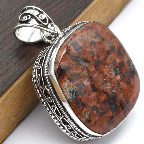 Pendentif Ethnique Vintage En Métal Argenté - Plaqué Argent - Excellent État - Occasion