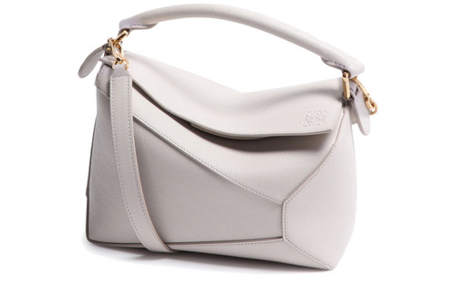 LOEWE Puzzle Small Edge Light Ghost Leather Handbag New & Authentic