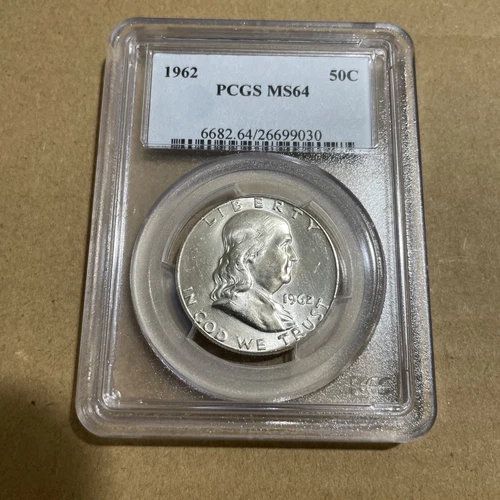 1962 Franklin Silver Half Dollar MS64 PCGS