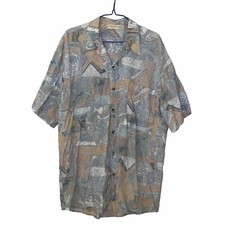 C.a.s.u.a.l.s Dress Shirt Mens Size L Multicoloured Viscose Blend Short Sleeve