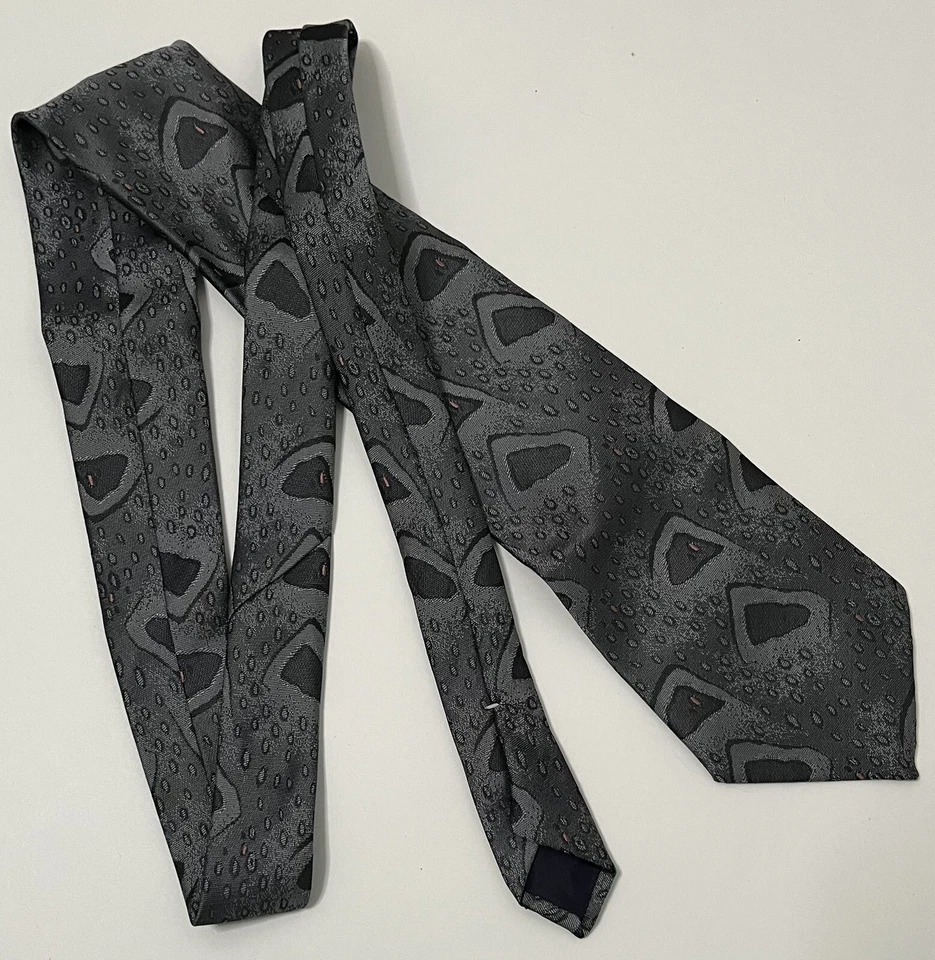 Corbata de cuello Envoy edición limitada gris patrón abstracto Foto 4 de 4