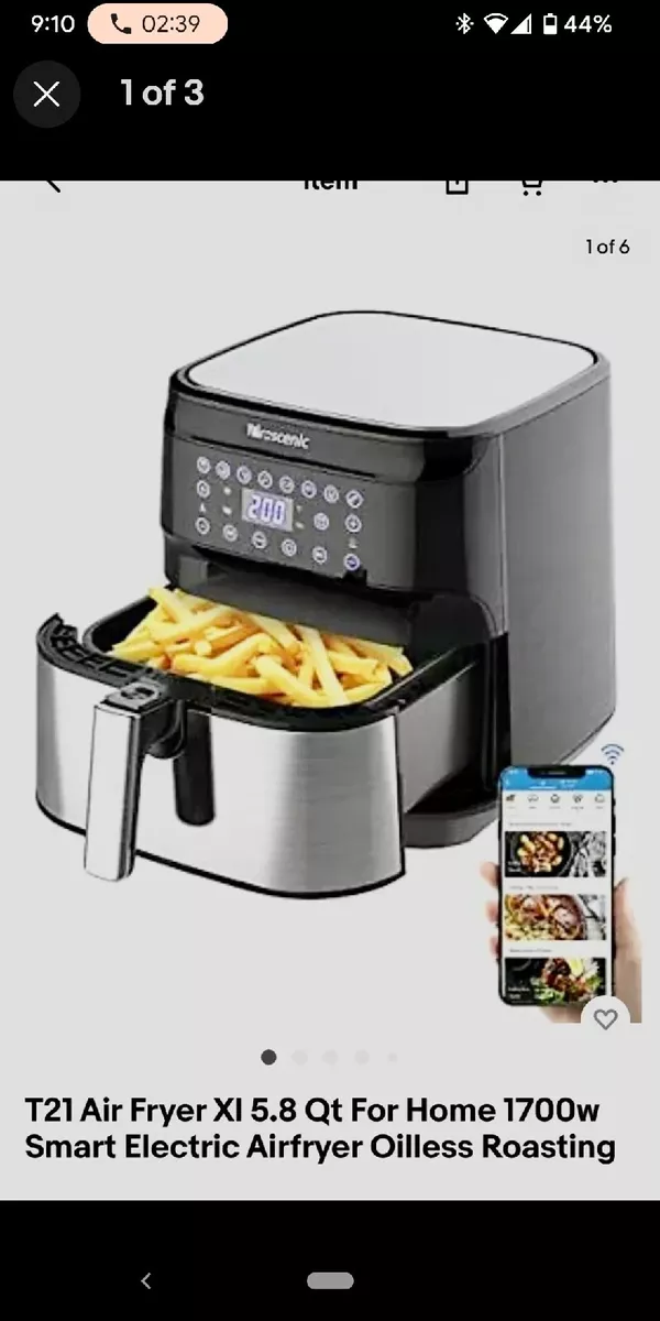 Electric Fryer Without Oil, Proscenic T21 Air Fryer