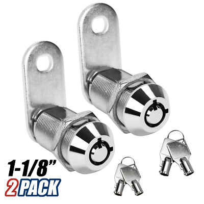 LCW NEW Tubular Cam Lock 1 1/8'''' 2 PK Secure RV Motorhome Trailer Baggage Door 