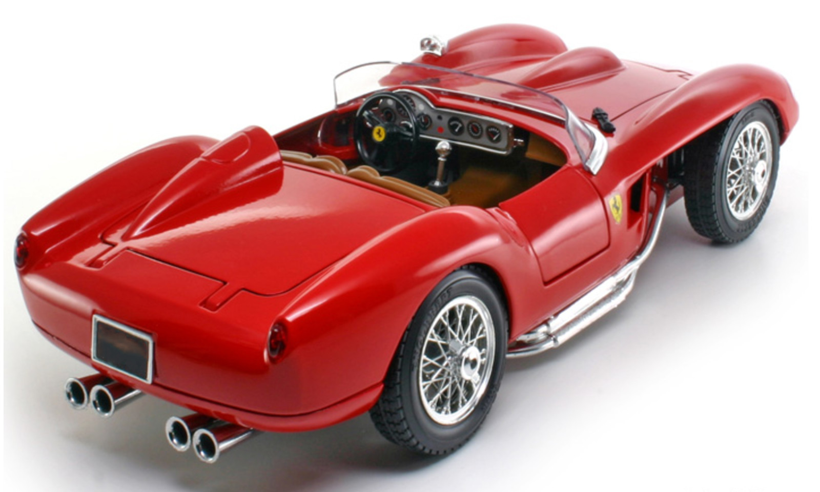 Ferrari Race Car w/Spoke Wheels & 12Cyl. Engine Custom Metal Body1:18SCALE MODEL
