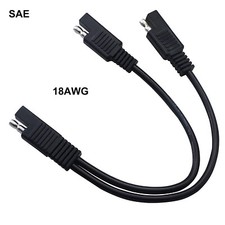 18AWG SAE Splitter 1 to 2 Quick Disconnect Car Solar Power Charger Adapter Cable