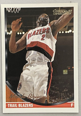 1993-94 Topps Gold Basketball Card #189 Mark Bryant Portland Trail Blazers