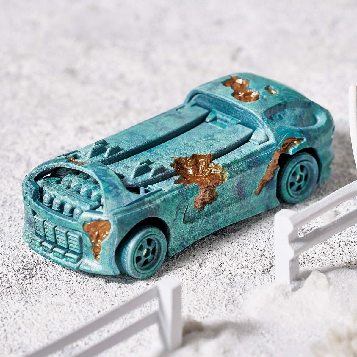 Hot Wheels x Daniel Arsham Eroded Porsche Safari, Twin Mill, Deora