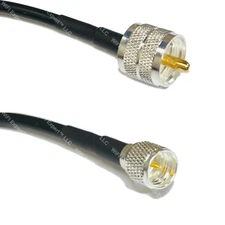 TIMES® 3' LMR400 Antenna Jumper Coax Cable MiniUHF Male to PL259 UHF RF Coax