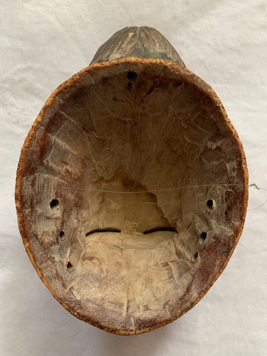 Maschera intagliata vintage africana Pounou Punu Tsengui Mukuyi Okuyi Lumbo Gabon ca 1960 - Foto 15 di 24
