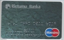 1998 LATVIA Rietumu bank / Maestro    Rare!
