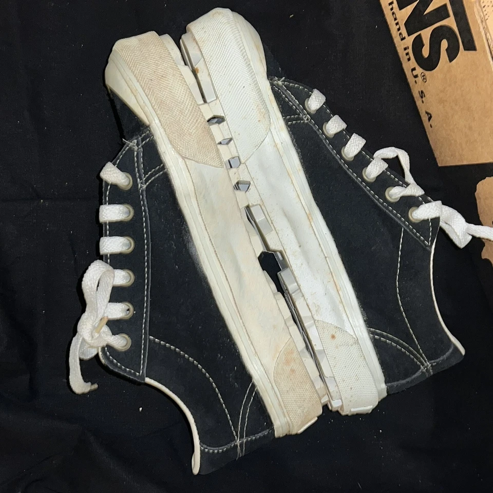 Vintage Vans Cals Platform 90’s Black Suede Shoes Women’s Size 8 - Rare! - Image 4 of 4