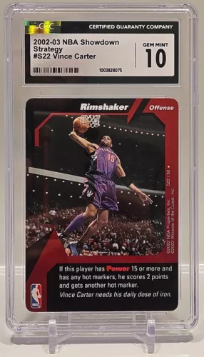 🔥2002-03 NBA Showdown Vince Carter #S22 - CGC 10 - Gem Mint - Low Pop! Rare!