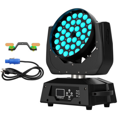 10W 36LED RGBW Moving Head Light DMX512 Zoom Sound Active Stage Bar DJ