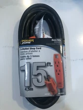 Power Zone Heavy Duty 3-Outlet Shop Cord 15ft