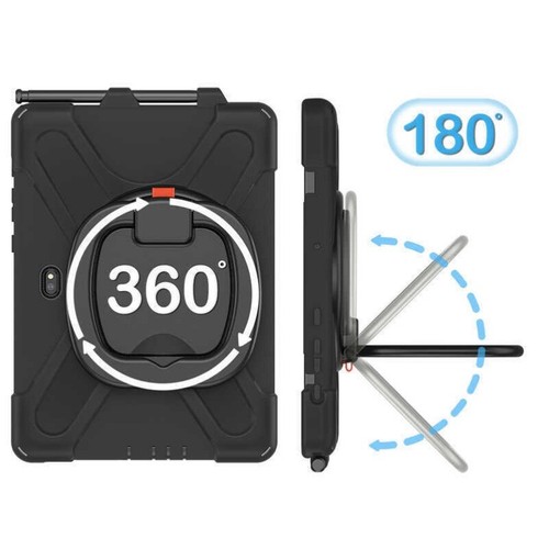 Robust Stand Case Schwarz Cover Band für Samsung Galaxy Tab Active4 Pro 5G 10.1" - Bild 11 von 33
