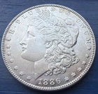 1886 Morgan Silver Dollar BU