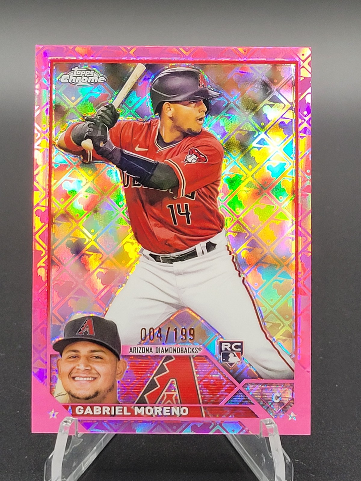 Gabriel Moreno RC 2023 Topps Chrome Logofractor Rookie Card Pink Refractor /199