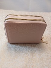 NEW CREDIT CARD OLDER -DOUBLE ZIPPER PU LEATHER COIN  CARDS CASE FOR WOMAN