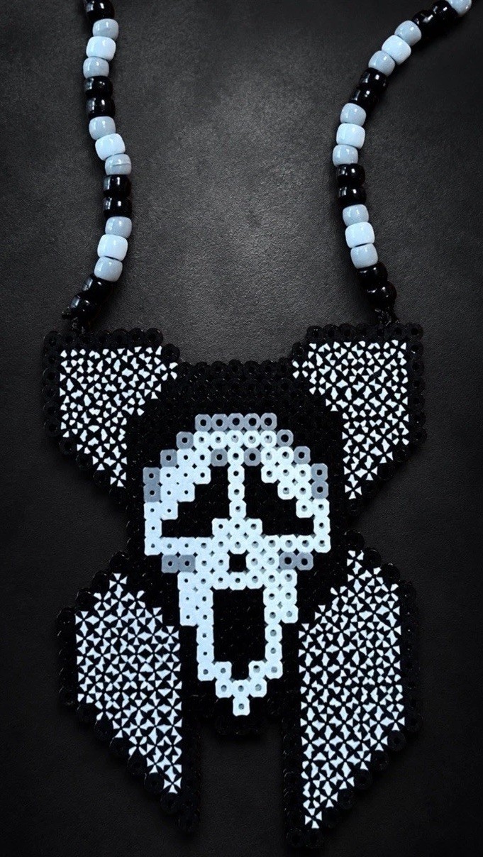 Excision Ghostface Perler Necklace