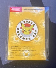 2025 Pok mon Day Pikachu Promotional Nintendo Enamel 2" Pin - Limited Edition