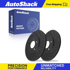 Front Drilled Slotted Brake Rotors Pair for Ford Escape Mercury Mariner V6