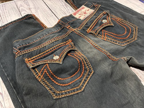 Men’s True Religion Jeans Sz 32 X 32 Billy Super T Straight Great Condition - Picture 2 of 10