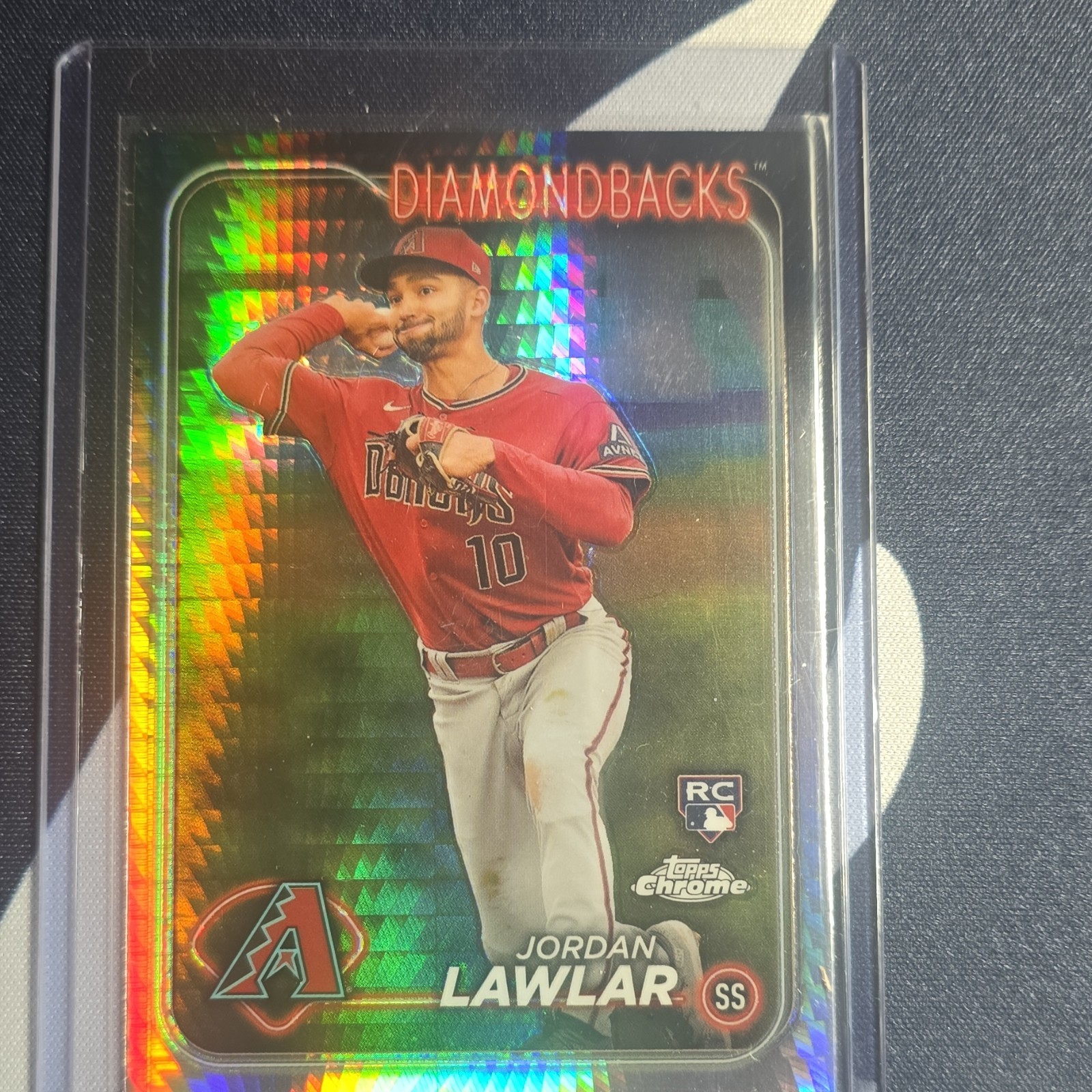 Topps 2024 Chrome Jordan Lawlar RC Prism Refractor #229 Arizona Diamondbacks
