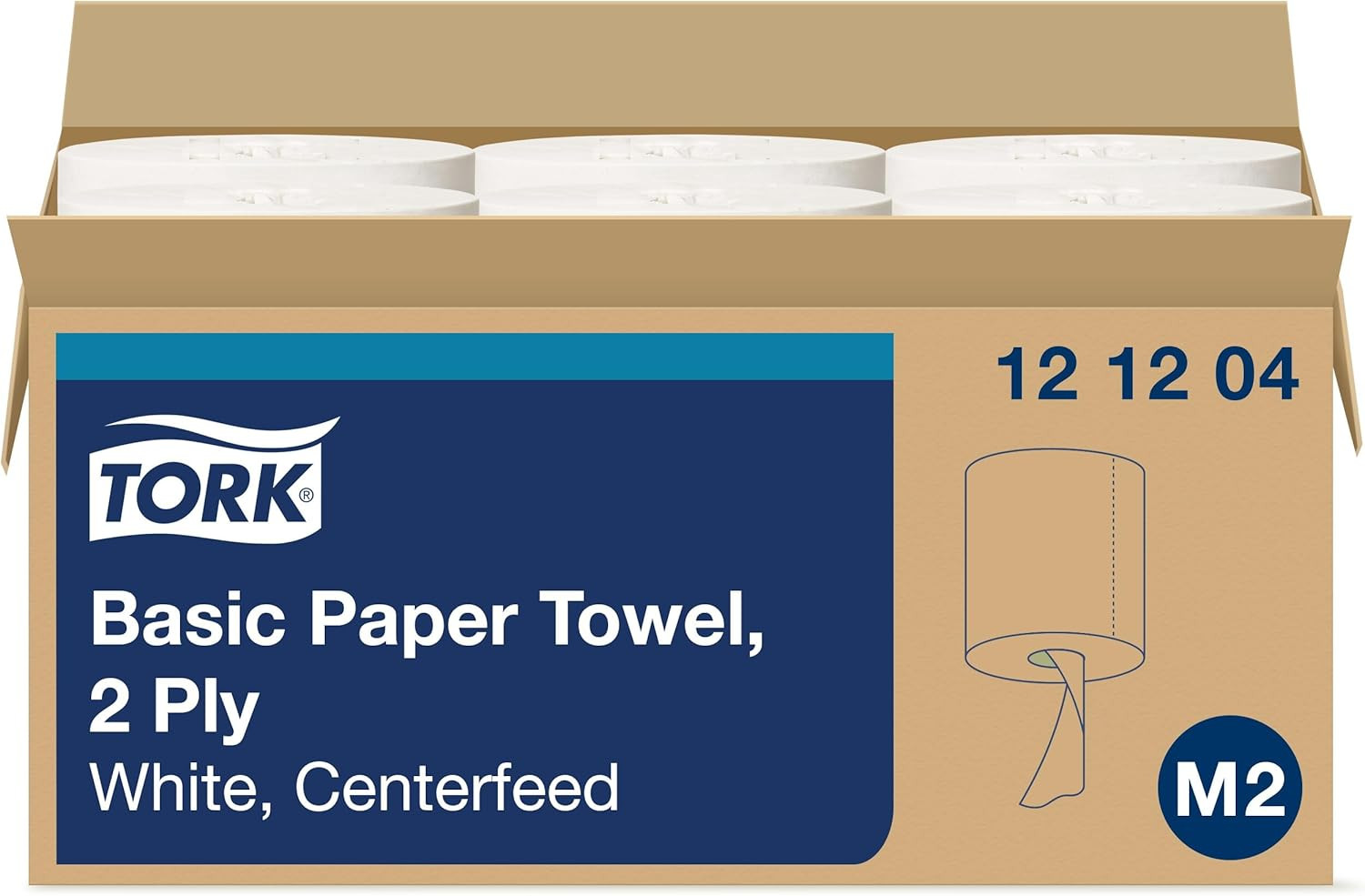 White M2, High Absorbency, 6 X 600 Sheets, 121204