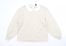 Womens UK Size M H&M Beige Pullover Jumper