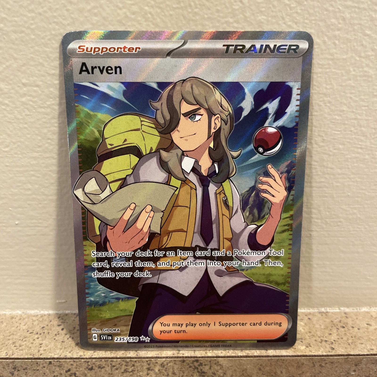 Arven 235/198 - SV01: Scarlet & Violet Base Set Full Art Holo Pokemon 2023 - NM