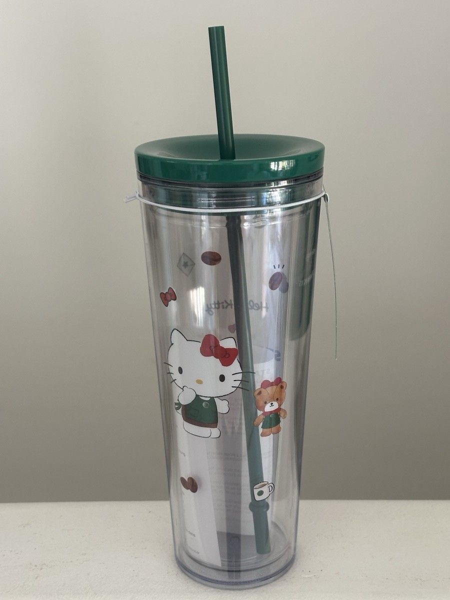 BRAND NEW Starbucks Venti HELLO KITTY Clear 24oz tumbler 2025