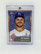 2022 Topps Chrome Platinum Anniversary Jon Heasley RC Cream Toile/Rose Gold /75
