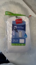 New in Package Hanes 5 Boy's White Tagless Tanks in Size X Large 18-20