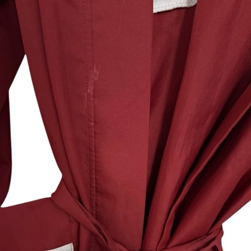 Christian Dior Vintage Luxury Red Robe Belted Lounge Coat One Size - Picture 6 of 7