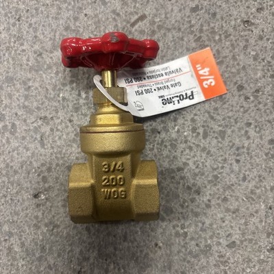 Brass Gate Valve, Proline, Threaded, 3/4  200 WOG