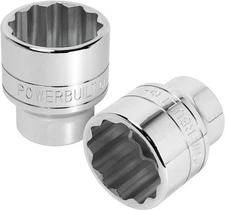 Powerbuilt 3/4-inch Drive 46mm Socket, 12 Point, Thin Wall Hex 46mm, Silver 