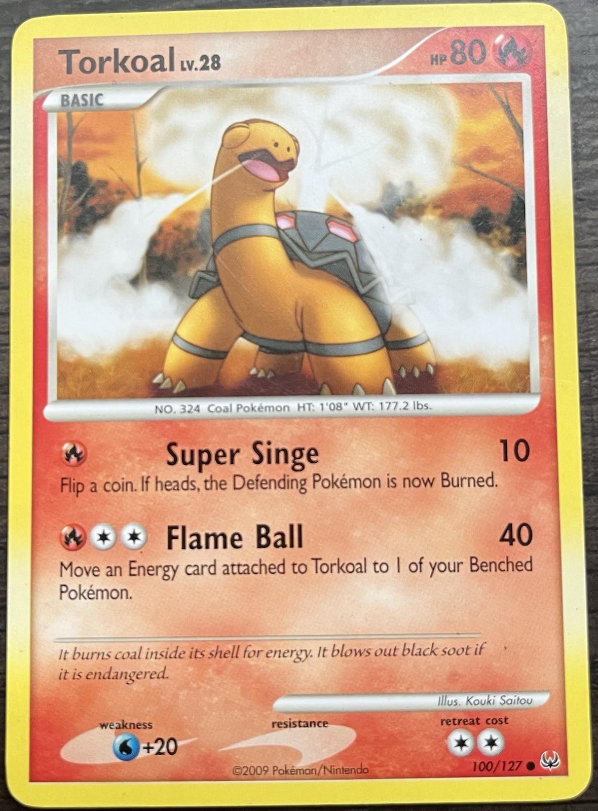 Torkoal 100/127 Pokemon TCG Platinum Base Light Play LP