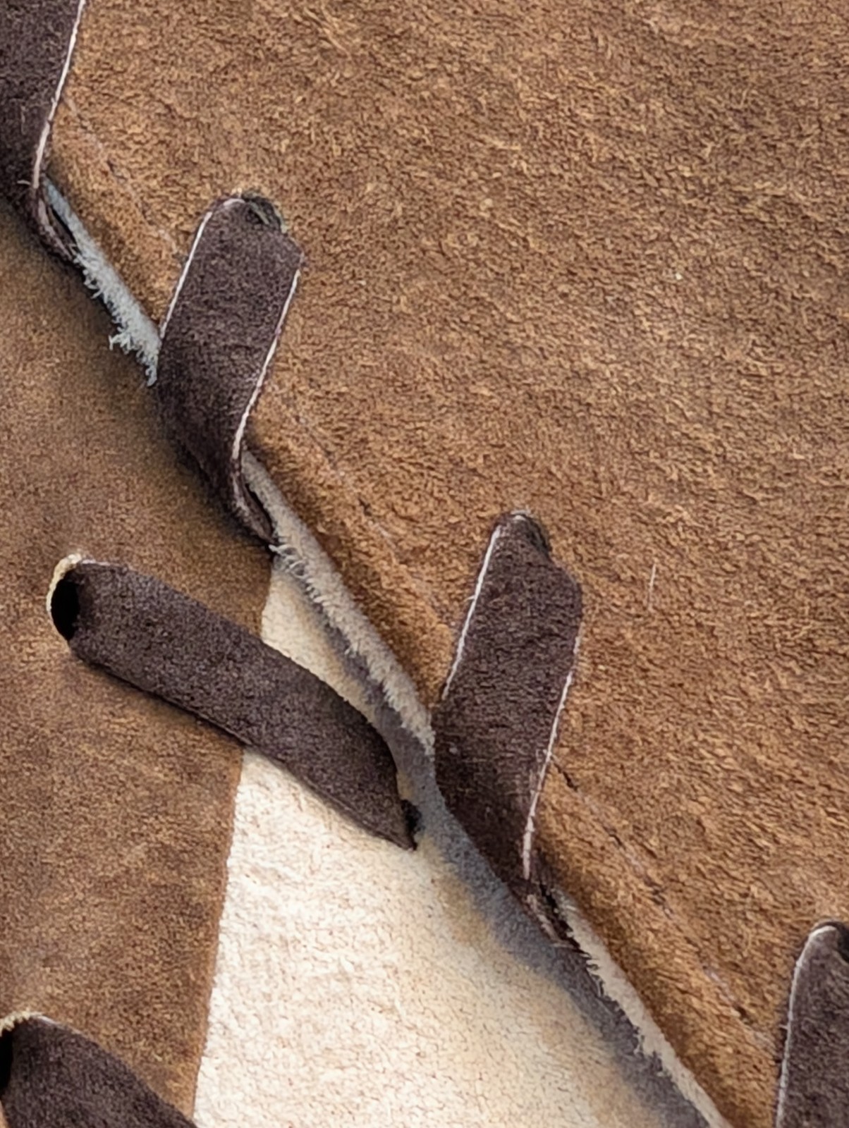 REAL SUEDE Patchwork Woman's  Jacket Size Small -… - image 7