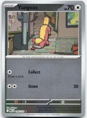 Yungoos Reverse Holo Common ME01: Mega Evolution 109/132 NM Mékayu