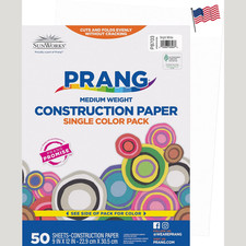 Prang SunWorks Construction Paper Bright White 9x12 50 Sheets Craft School