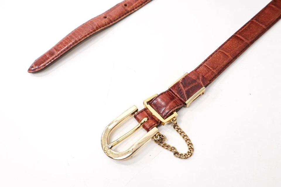 Cinturón Mujer Valentino D9261X Cuero Garavani Con Cadena Dorada Edición Limitada VHT Foto 2 de 4