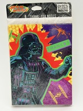 Vintage Party Express Star Wars Darth Vader Thank You Cards New Deadstock 