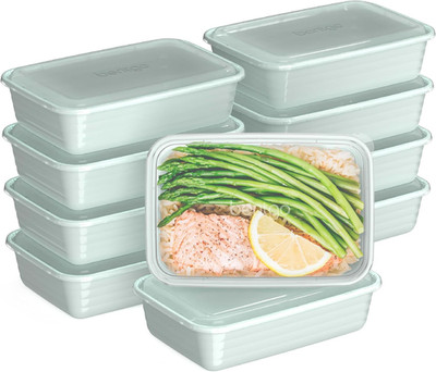 Prep - 20-Piece 1-Compartment Reusable Meal Prep Containers with Lids, PFAS & BP