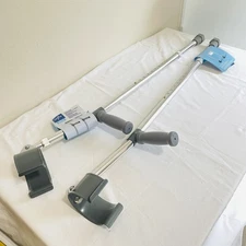 Medline Adult Medical Heavyweight (250 Lbs) Walking Pair Forearm Crutches