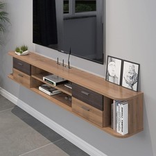 Pmnianhua 48" Wall Mounted Floating TV Stand, Floating Shelves with 4 Drawers