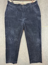 Vintage Polo Ralph Lauren Pants Mens 40x30 Blue Corduroy Flat Front Preppy