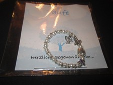 Taufarmband Taufgeschenk edel mit kleinen Engel, Stern und Kreuz - neu